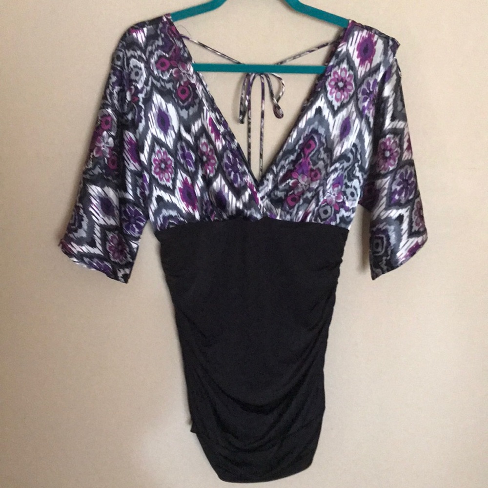 Sexy purple and black party dress